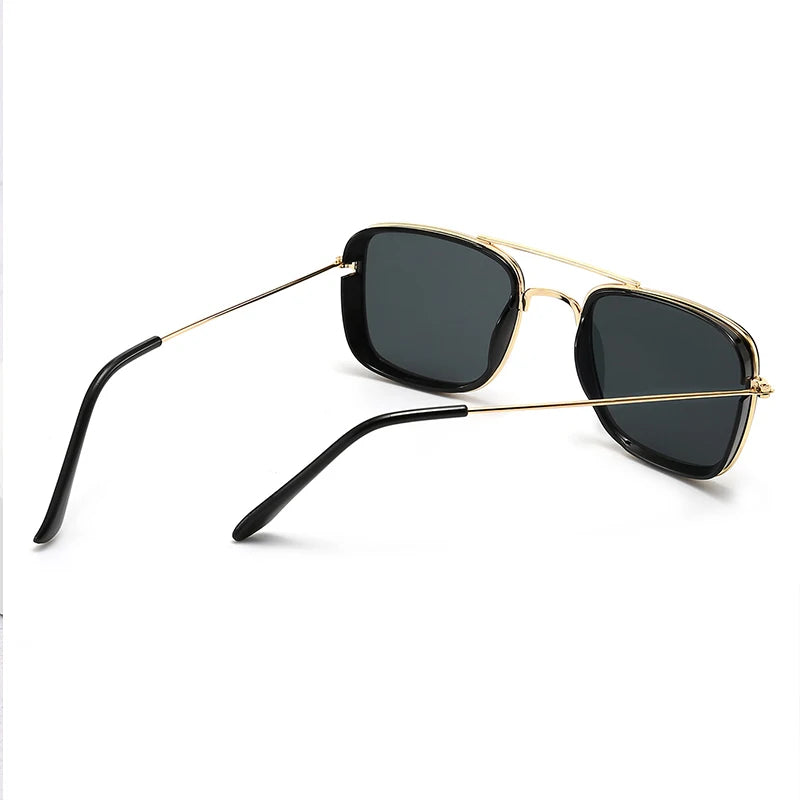 Fashion Sunglasses Metal Small Square Frame UV Protection