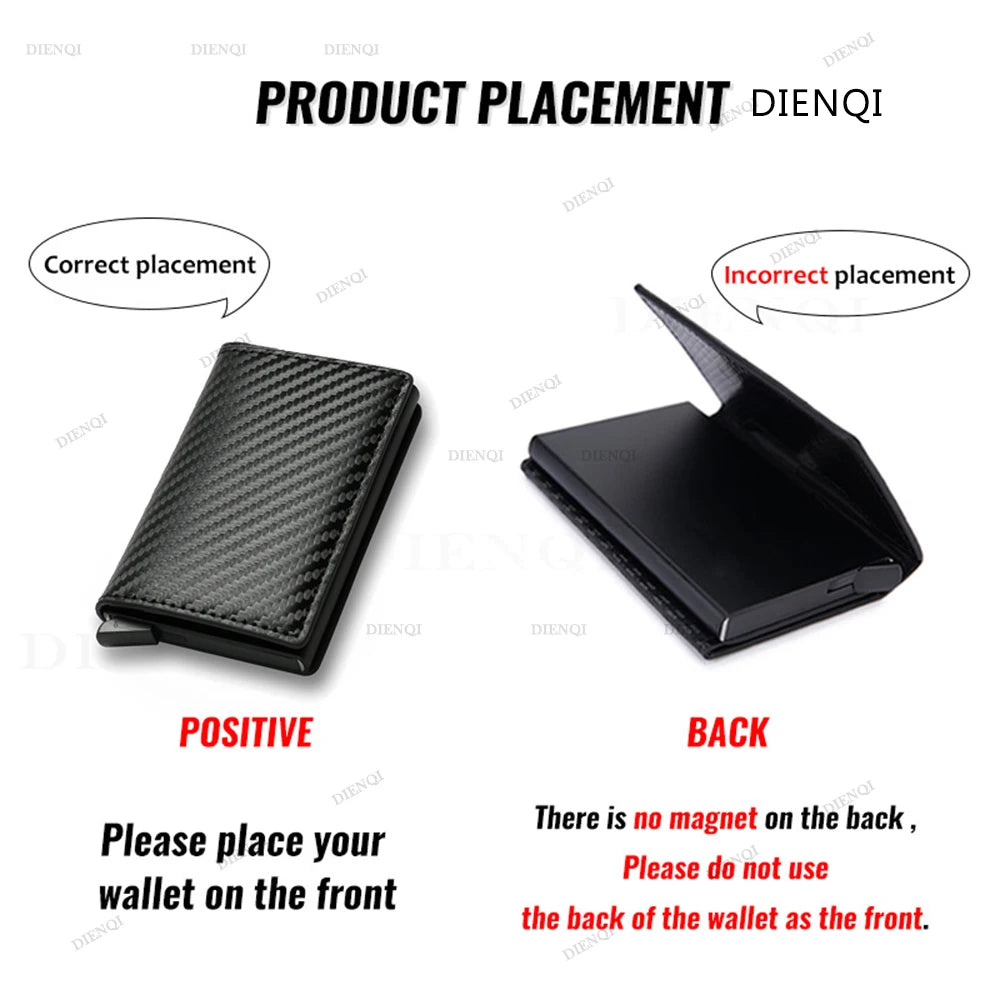 Anti Thief Rfid Credit Card Holder Smart Minimalist Wallet Pocket Men