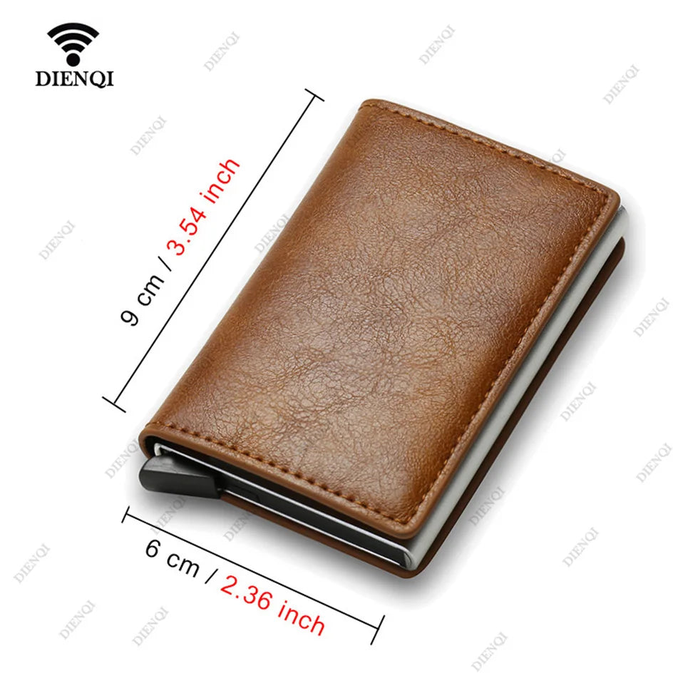 Anti Thief Rfid Credit Card Holder Smart Minimalist Wallet Pocket Men