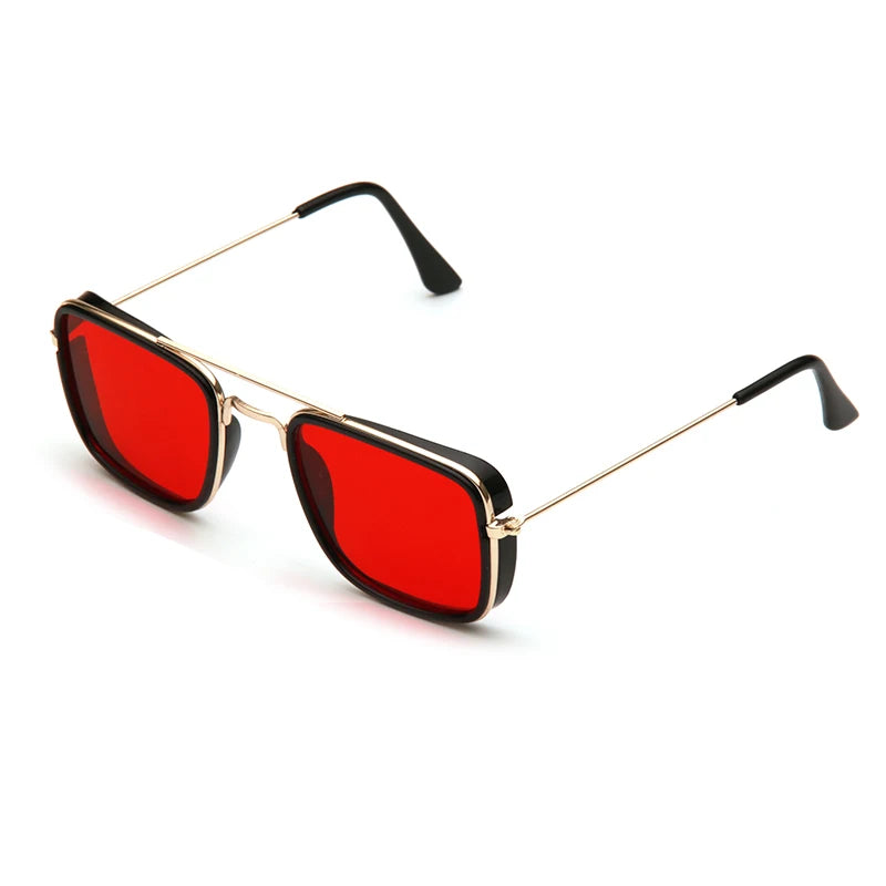 Fashion Sunglasses Metal Small Square Frame UV Protection