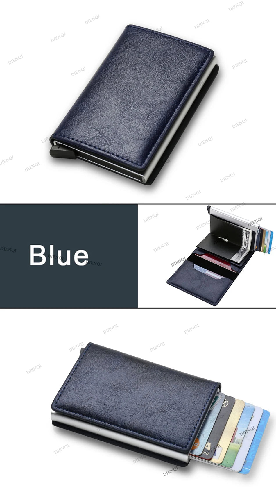 Anti Thief Rfid Credit Card Holder Smart Minimalist Wallet Pocket Men