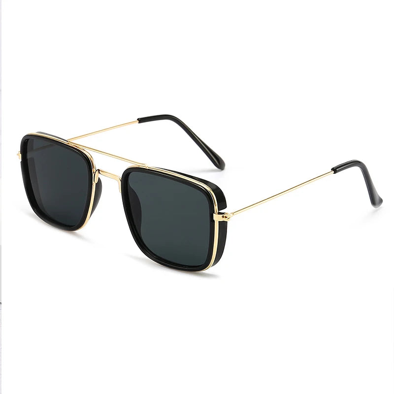 Fashion Sunglasses Metal Small Square Frame UV Protection