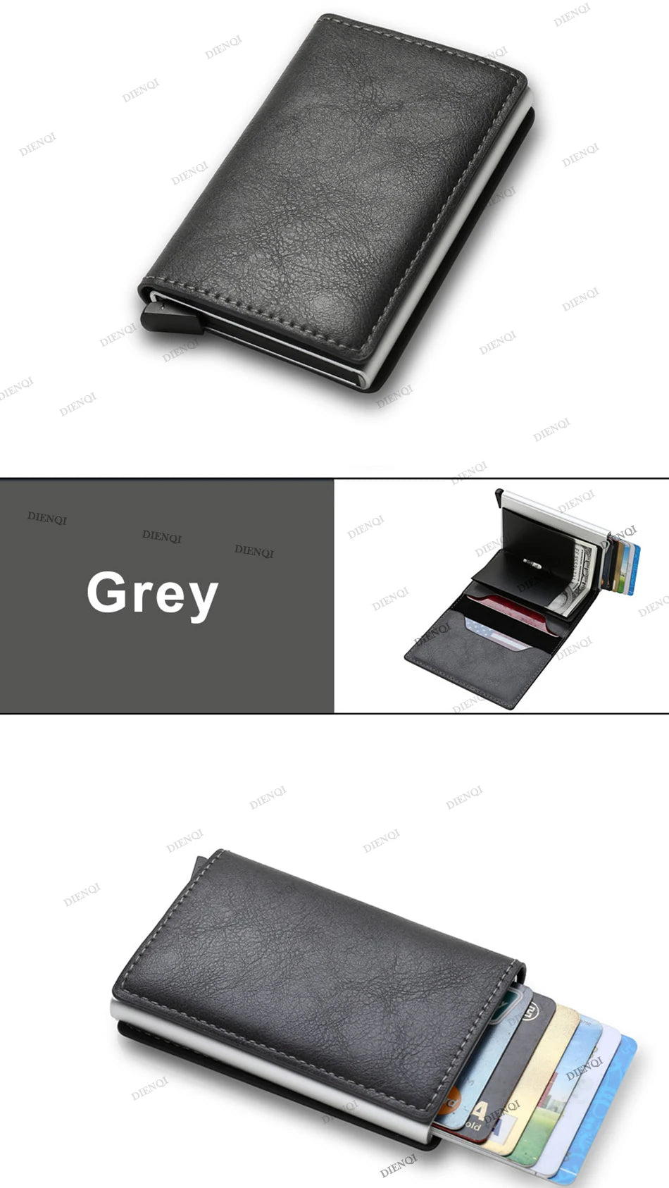 Anti Thief Rfid Credit Card Holder Smart Minimalist Wallet Pocket Men