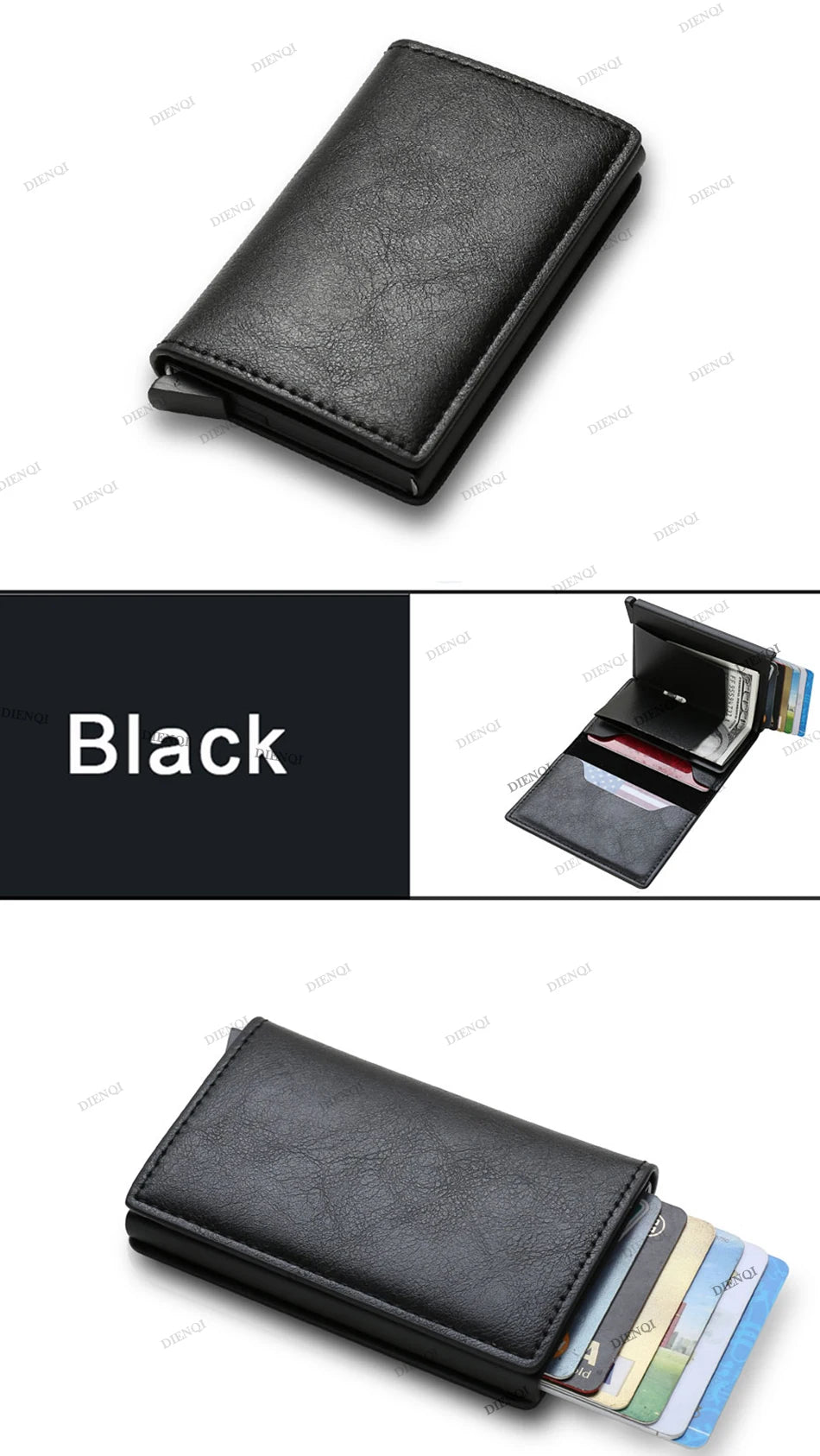 Anti Thief Rfid Credit Card Holder Smart Minimalist Wallet Pocket Men