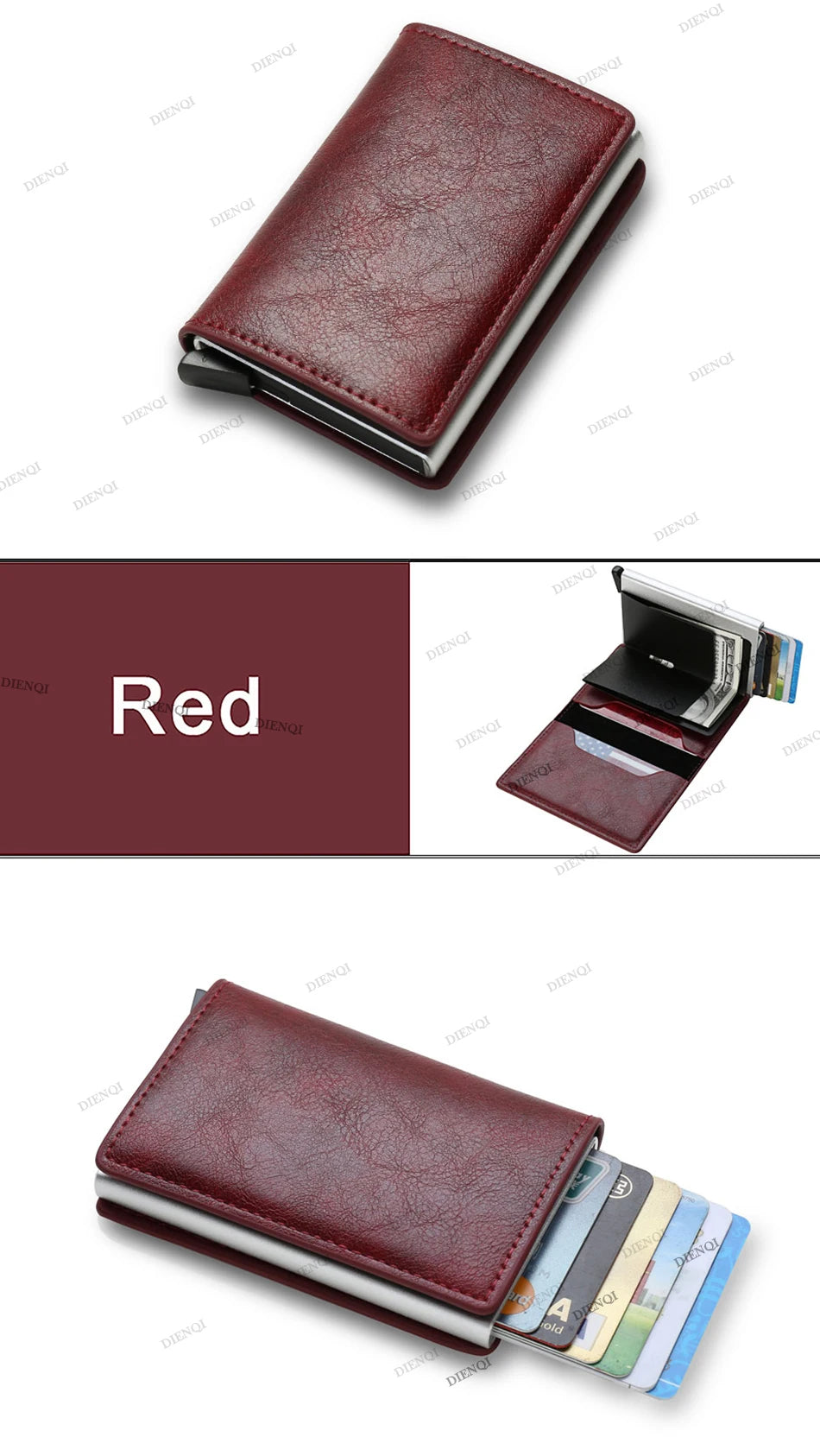 Anti Thief Rfid Credit Card Holder Smart Minimalist Wallet Pocket Men