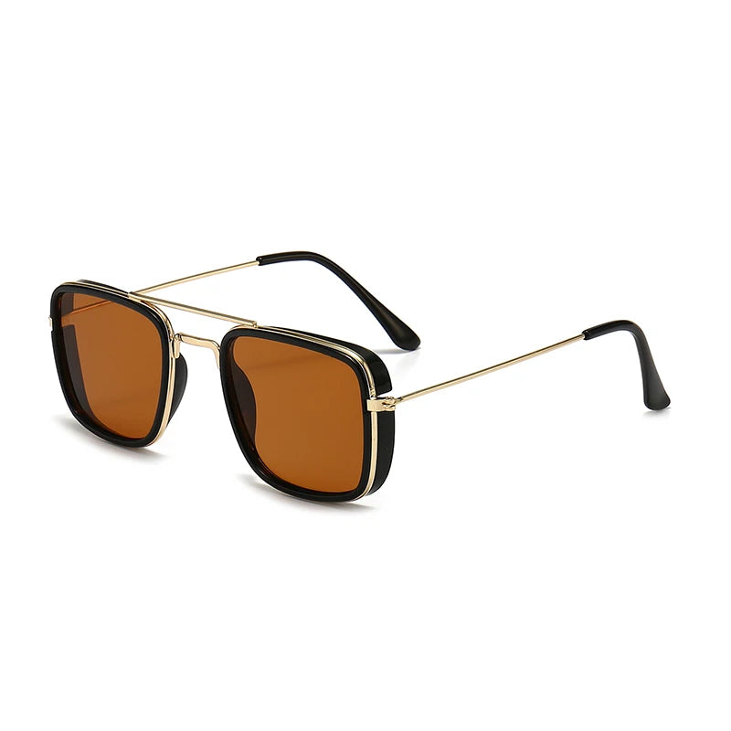 Fashion Sunglasses Metal Small Square Frame UV Protection