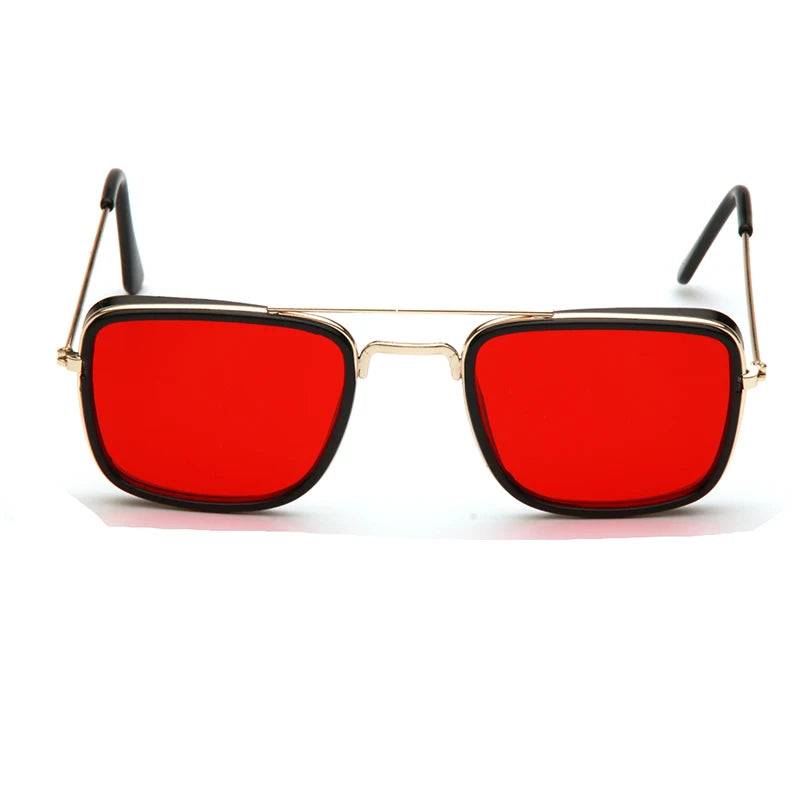 Fashion Sunglasses Metal Small Square Frame UV Protection